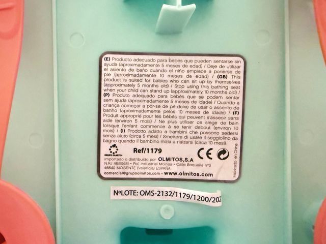 Asiento de Baño para bebé - Olmitos con Juguetes