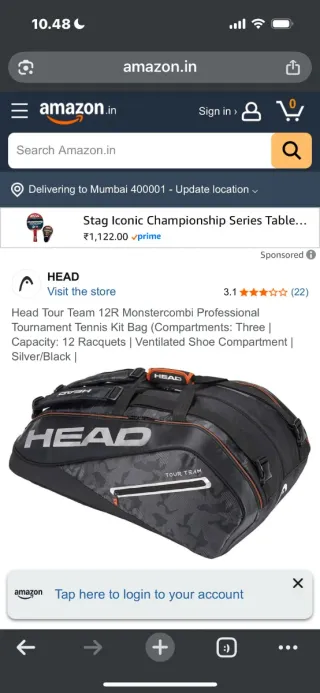 Bolsa de Tenis HEAD Tour Team 12R y raquetas