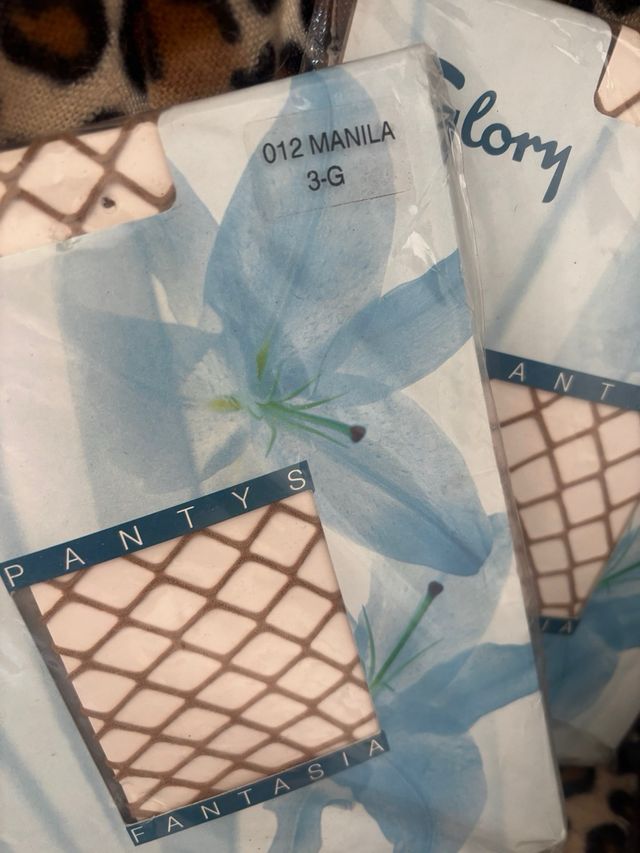 lote de 2 Medias rejilla color carne Glory Talla G