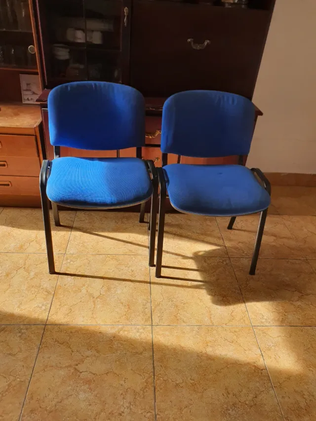 2 Sillas de Oficina Azules