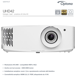 Proiettore Optoma UHD42 4K HDR DLP