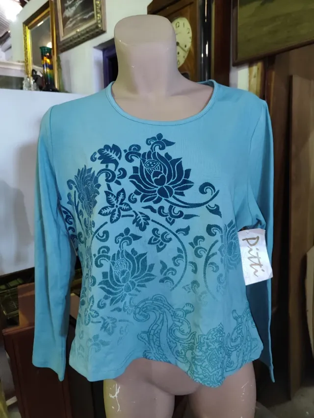 Camiseta Pitti azul estampada floral