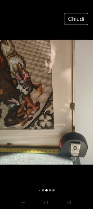 Coppia quadri punto croce anni '80