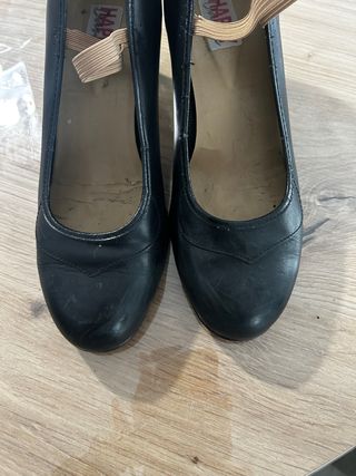 Zapatos Flamenco de piel Semiprofesionales Negros