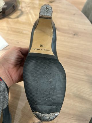 Zapatos Flamenco de piel Semiprofesionales Negros