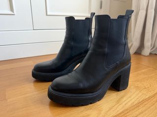 Botines Unisa Tacón Negro Talla 39