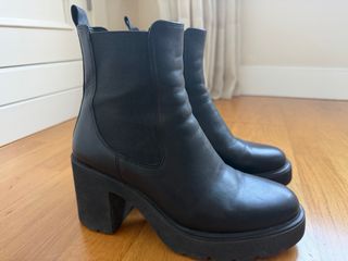 Botines Unisa Tacón Negro Talla 39