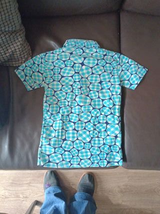 Camiseta Vintage XXS Azul y Blanco