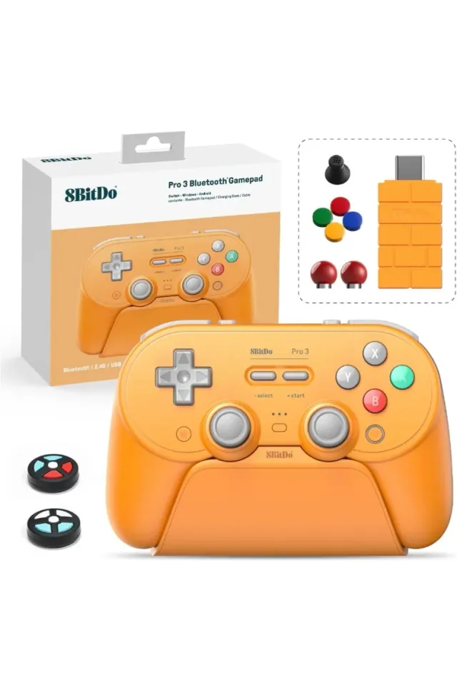 Mando 8Bitdo Pro 3 Bluetooth Naranja