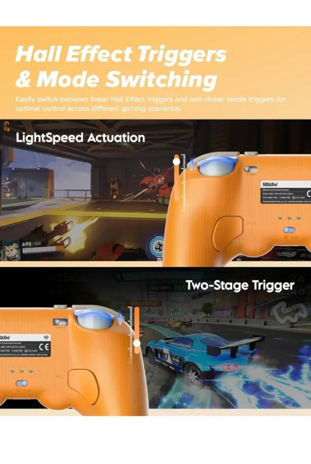 Mando 8Bitdo Pro 3 Bluetooth Naranja