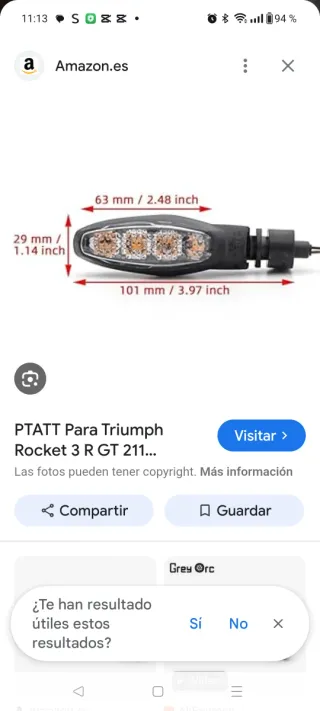 Luces de giro para moto trium