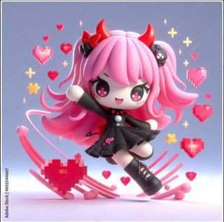 Devil Girl kawaii estetica gamer rosa