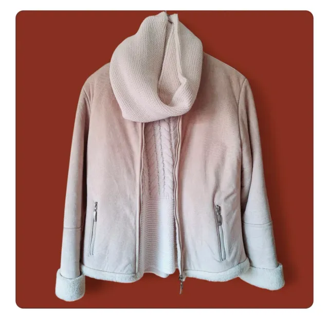 Abrigo efecto piel sintética M