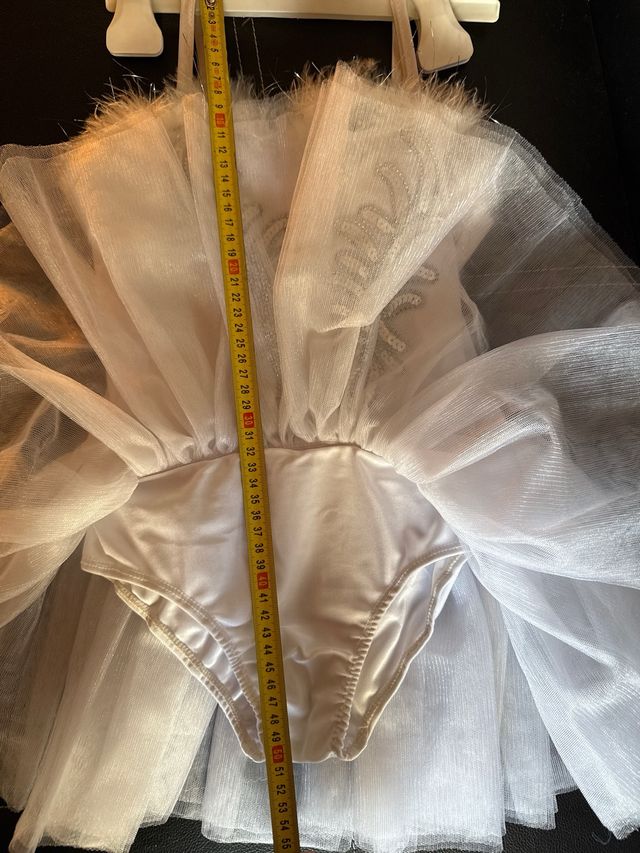 Disfraz blanco tutu lentejuelas T-8