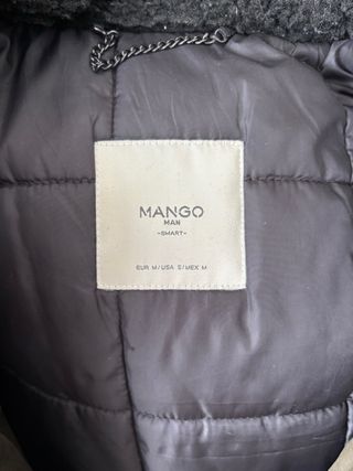 Chaquetón Mango Verde Talla M con Capucha
