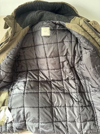 Chaquetón Mango Verde Talla M con Capucha