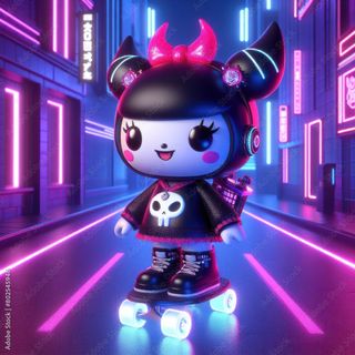 Kawaii roller girl dark