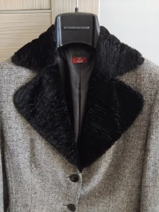 Giacca donna elegante con pelliccia taglia 42