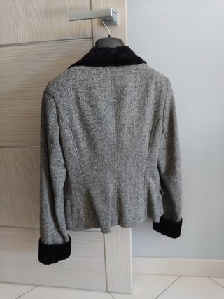 Giacca donna elegante con pelliccia taglia 42