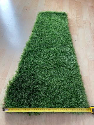 Césped artificial 25 cm (más estrecha) x 75 cm