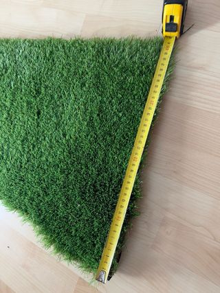 Césped artificial 25 cm (más estrecha) x 75 cm