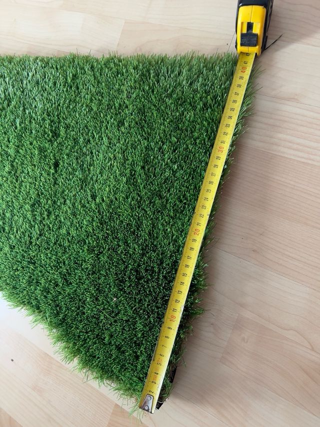Césped artificial 25 cm (más estrecha) x 75 cm
