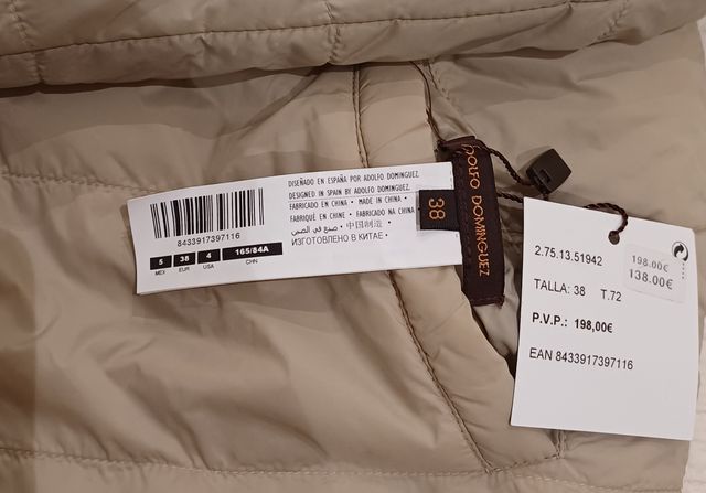 Cazadora reversible Adolfo Domínguez T.38