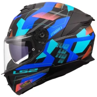 CASCO MOTO LS2 INTEGRAL FF808 MIKA NEGRO AZUL