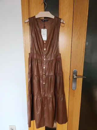 Vestido Zara Marrón Talla S