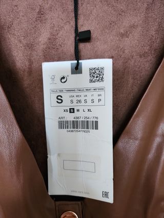 Vestido Zara Marrón Talla S
