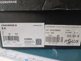 Converse cuña rosas talla 39