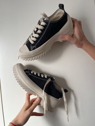 Zapatos Payma Talla 40 Negro/Beige