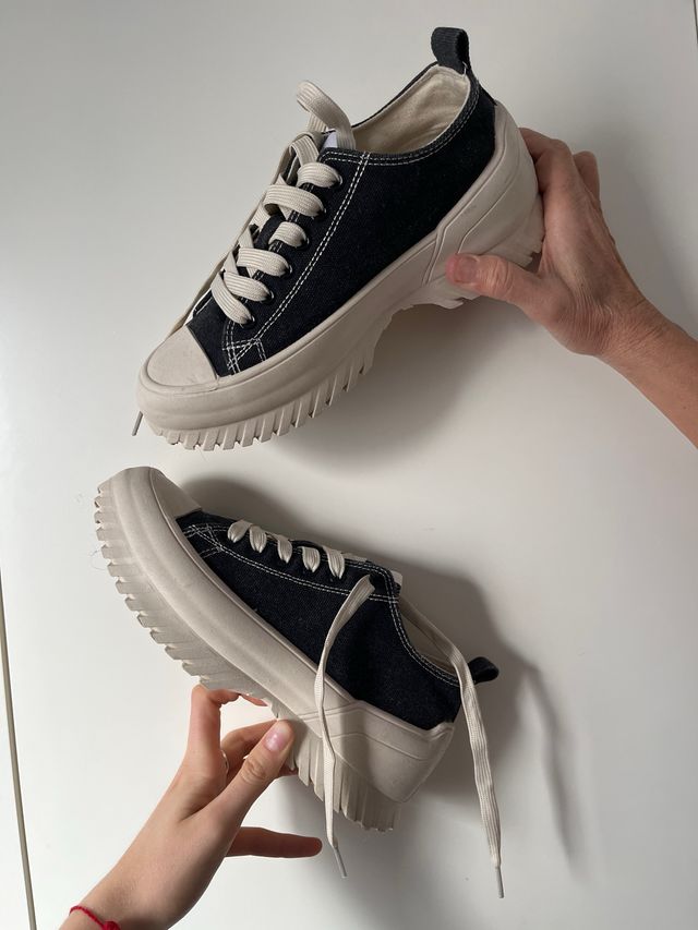 Zapatos Payma Talla 40 Negro/Beige