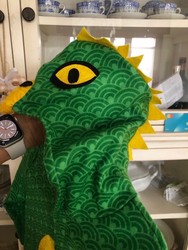 Disfraz dragón verde talla 3/4