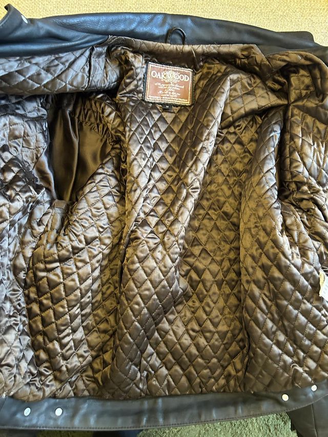 Trucker Jacket pelle di vacchetta Oakwood size M/L