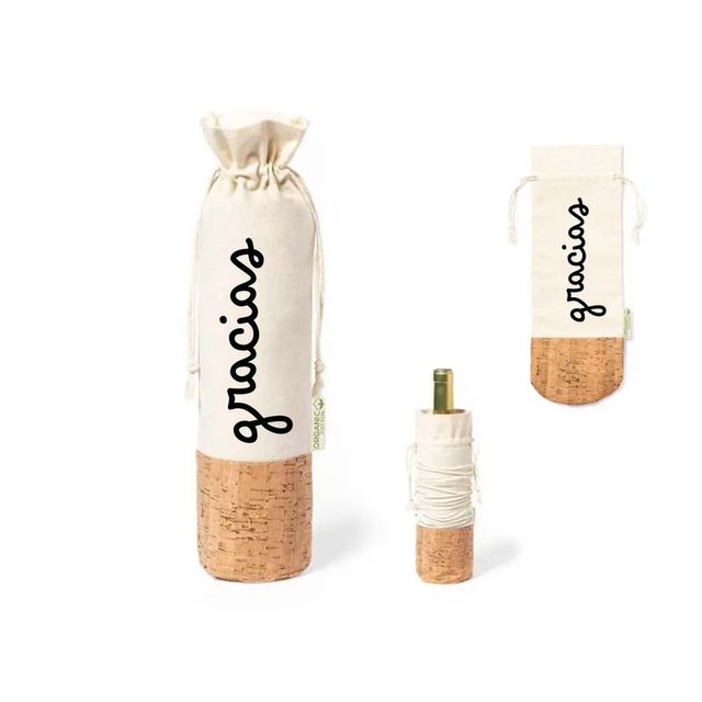 Borsa per vino personalizzata Grazie