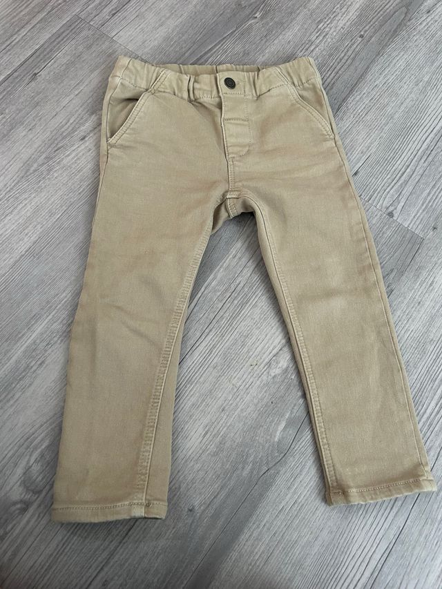 Vaquero elástico niño beige