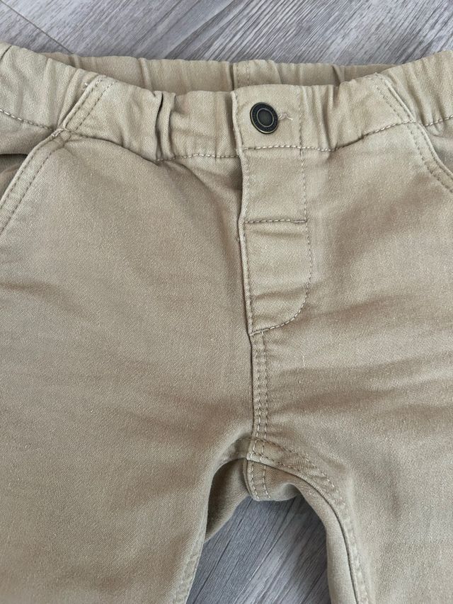 Vaquero elástico niño beige