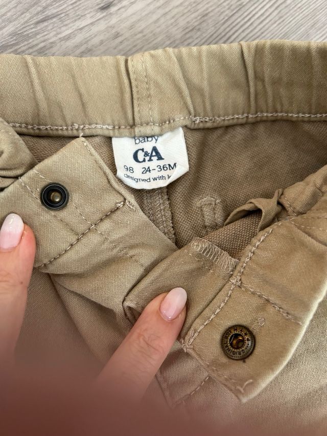 Vaquero elástico niño beige