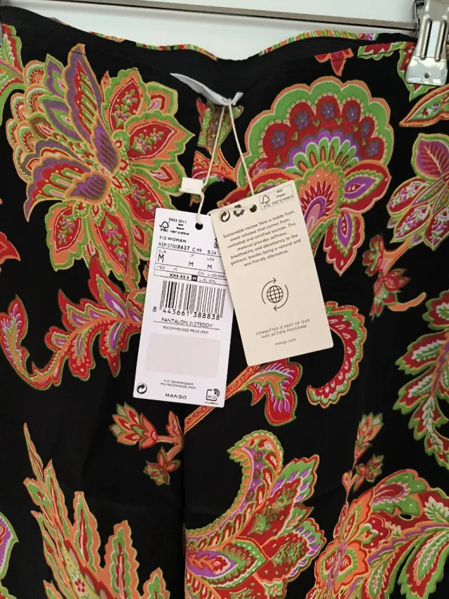 Pantalón tipo Raso de Mujer. Estampado. Nuevo