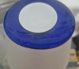 Coppia Lampade da Tavolo Vetro Blu