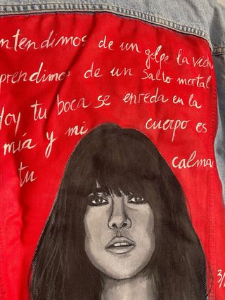 Chaqueta vaquera Levi's pintada a mano