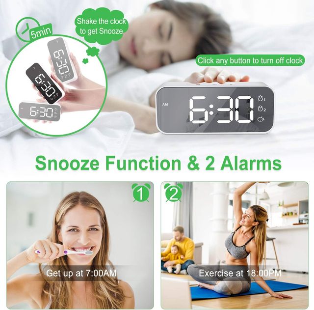 Reloj Despertador Digital USB Recargable