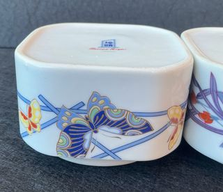 2 Scatolette Portagioie Giapponesi Porcellana