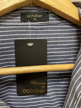 Camisa Rayas Flores Bordadas