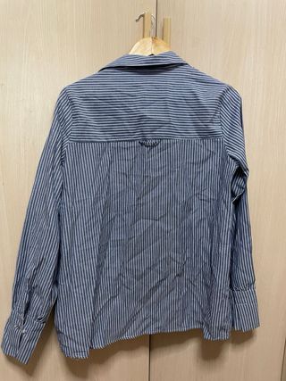 Camisa Rayas Flores Bordadas