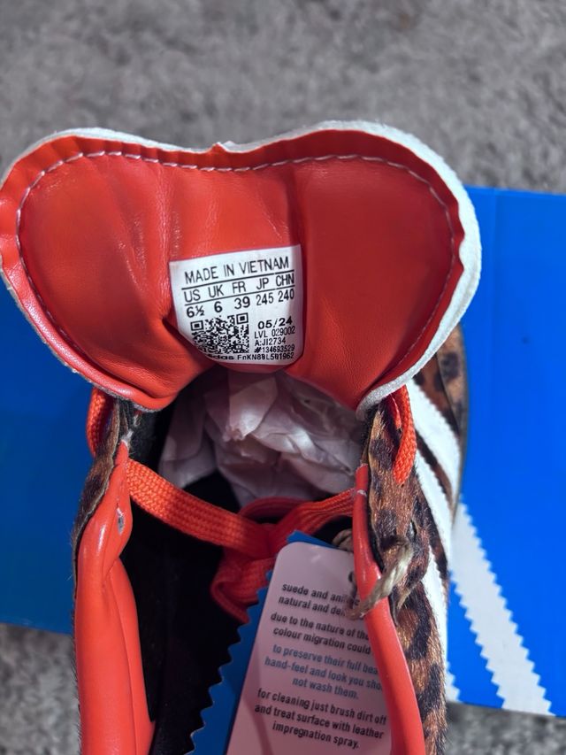 "Adidas Leopard Print Sneakers 39