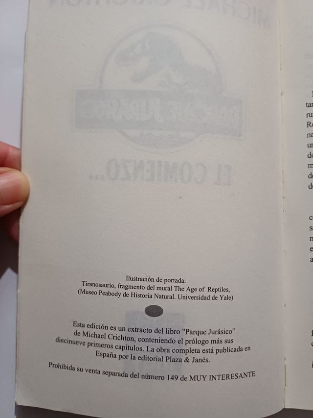 Parque jurásico, el comienzo