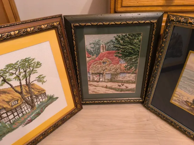 Casa di campagna a punto croce Quadro