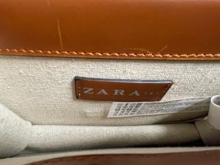 Bolso ZARA “NO” Marrón y Blanco